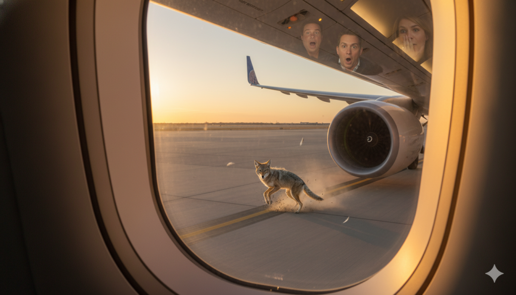 Coyote Strike United Airlines Flight: Safety Details & Airport News